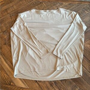 lululemon athletica Beige Long Sleeve Tee